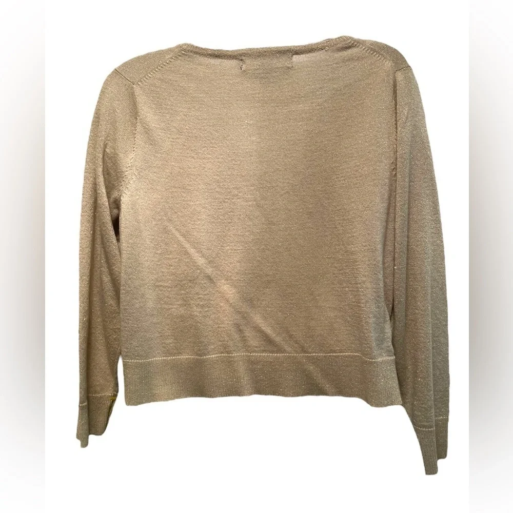 Ellen Tracy Gold Shimmer Toggle Shrug - Picture 5 of 10